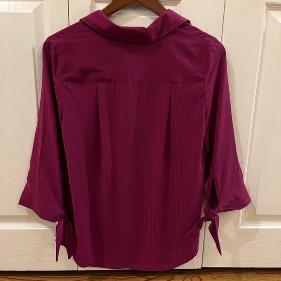 Fuchsia Zac & Rachel Blouse Size Petite Small - Picture 3 of 9